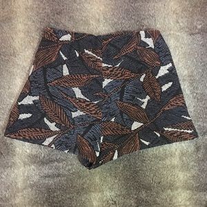 Zara High Waisted “Multi-Color Embroidered” Shorts